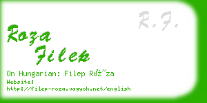 roza filep business card